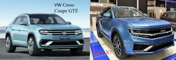 Zotye Damy X7 vs Volkswagen Cross Coupe GTE